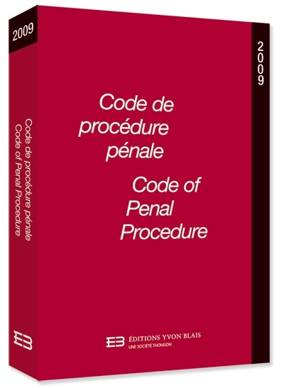 Code de procédure pénale, 2009 = Code of penal procedure, 2009. Code of penal procedure, 2009