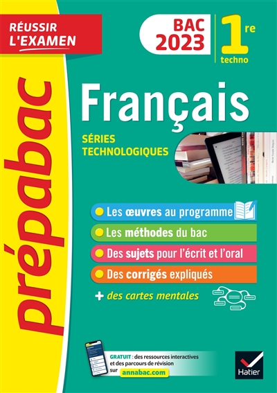 Français 1re technologique, séries technologiques : bac 2023