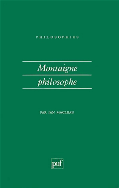 Montaigne philosophe