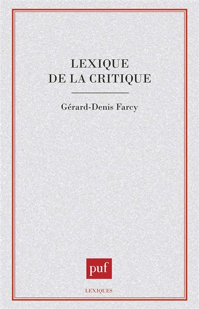 Lexique de la critique