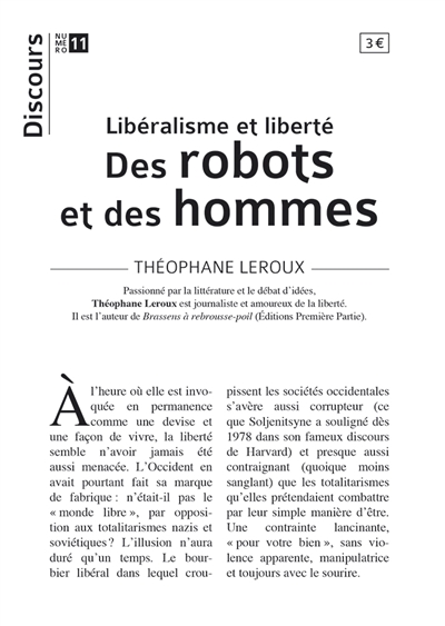 Libéralisme et liberté : des robots et des hommes
