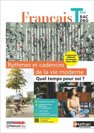 Rythmes et cadences de la vie moderne, quel temps pour soi ? : français terminale bac pro : programme limitatif de français 2024-2027