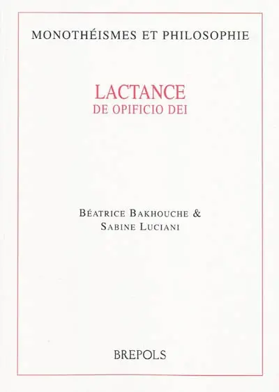 De opificio Dei. La création de Dieu