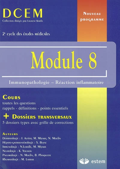 Module 8 : immunopathologie, réaction inflammatoire