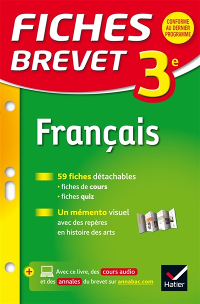 Fiches Brevet Français 3ème - Fiches de révision