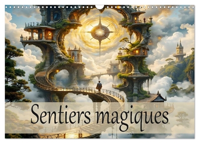 Sentiers magiques (Calendrier mural 2026 DIN A3 vertical), CALVENDO calendrier mensuel : Un voyage annuel à travers un monde magique et surréaliste.