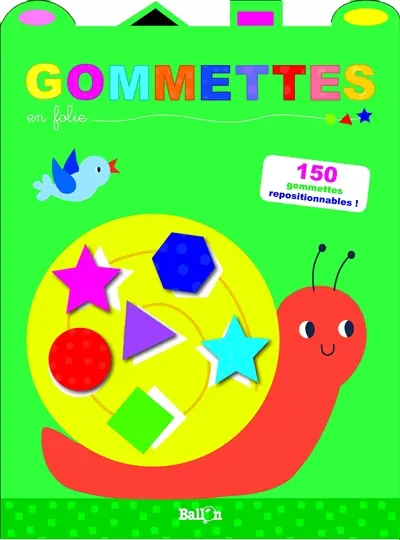 Gommettes en folie : escargot : 150 gommettes repositionnables !