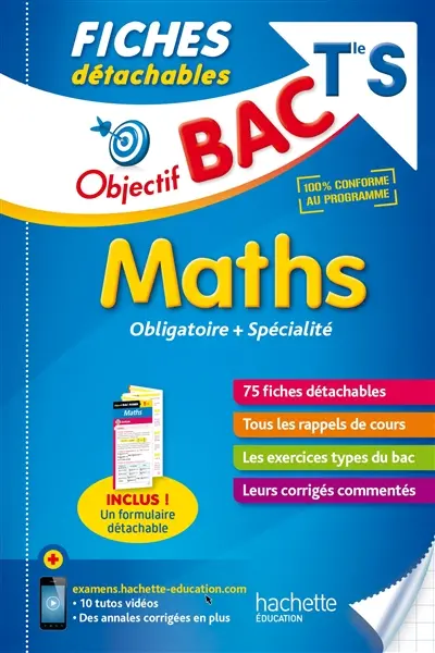 Maths terminale S : obligatoire + spécialité : 75 fiches détachables