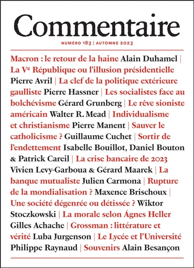 Commentaire, n° 183