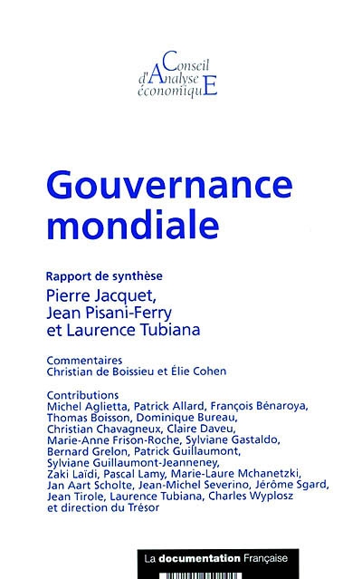 Gouvernance mondiale : rapport de synthèse
