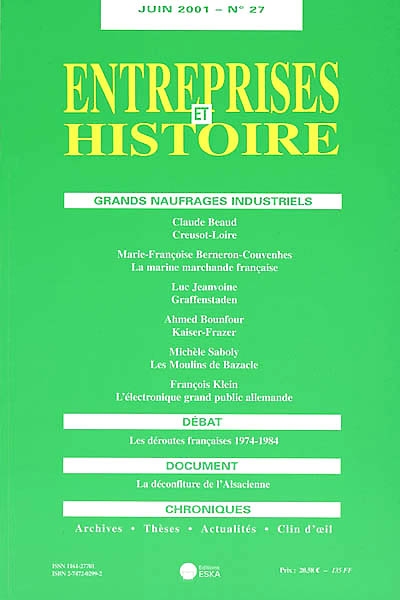 Entreprises et histoire, n°...