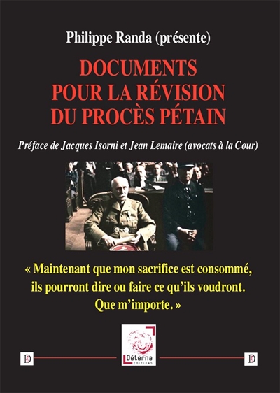 Documents pour la révision du procès Pétain