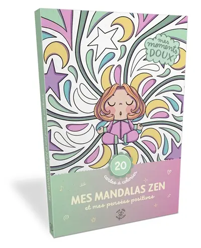 Mes mandalas zen et mes pensées positives : 20 cartes à colorier