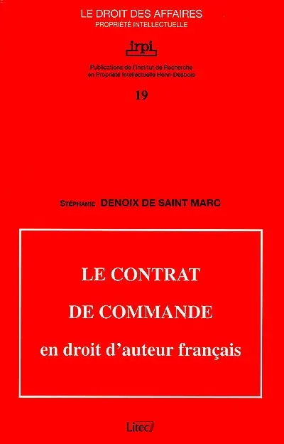 Le contrat de commande en droit d'auteur français