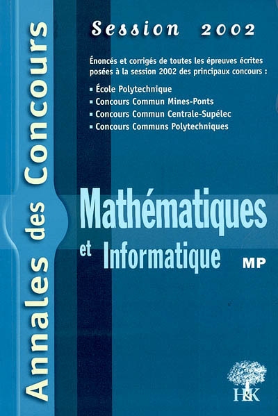 Mathématiques et informatique MP 2002