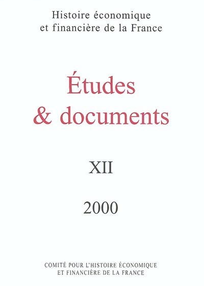 Etudes et documents. Vol. 12. 2000