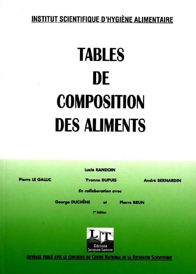 Table de composition des aliments