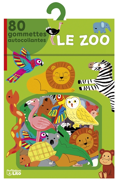 le zoo : 80 gommettes autocollantes