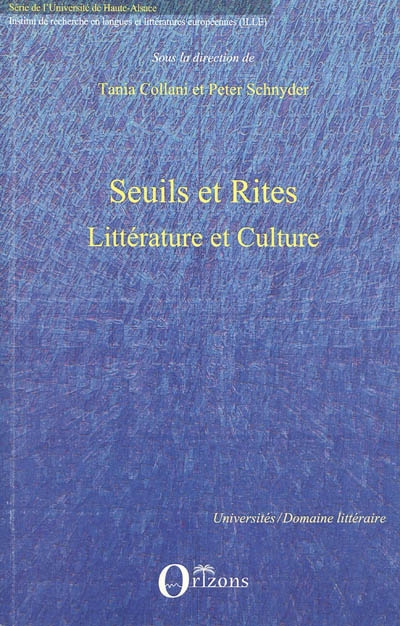 Seuils et rites : littérature et culture
