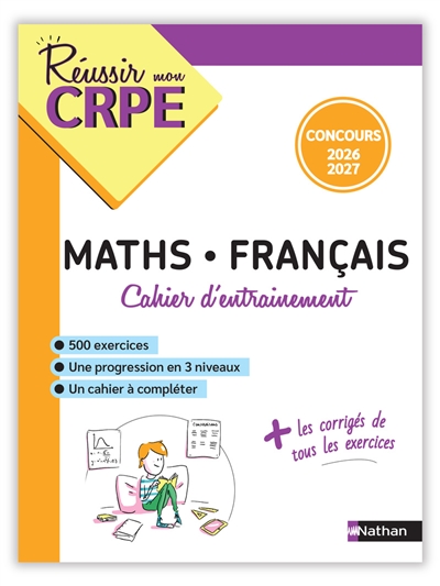 Mon cahier d'entraînement mathématiques, français : M1, M2 : concours 2026
