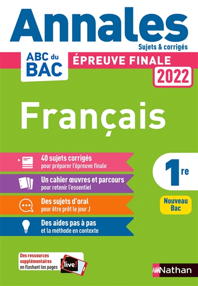 Français 1re : épreuve finale 2022