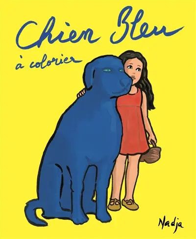 Chien bleu : à colorier