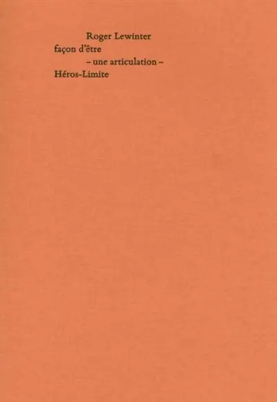 Façon d'être : une articulation