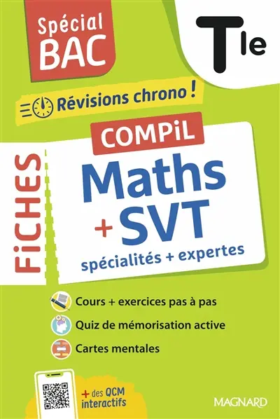Compil de fiches maths + SVT terminale : révisions chrono ! : spécialités + expertes