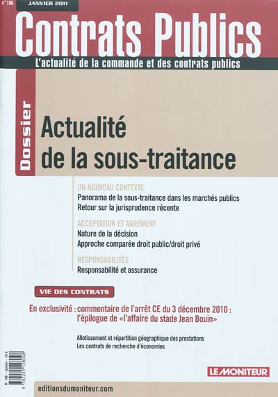 Contrats publics,...