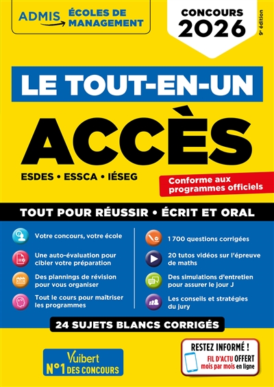 Accès : ESDES, ESSCA, IESEG...