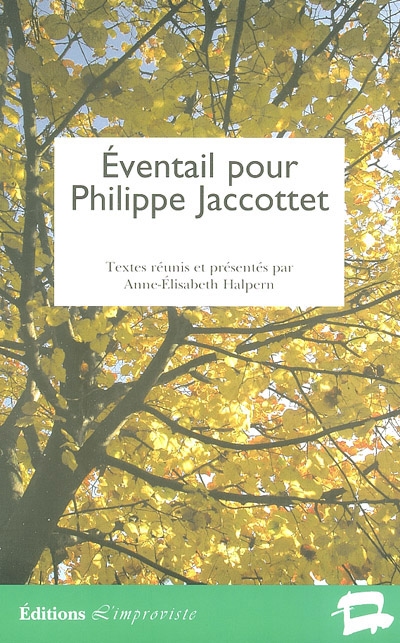 Eventail pour Philippe Jaccottet