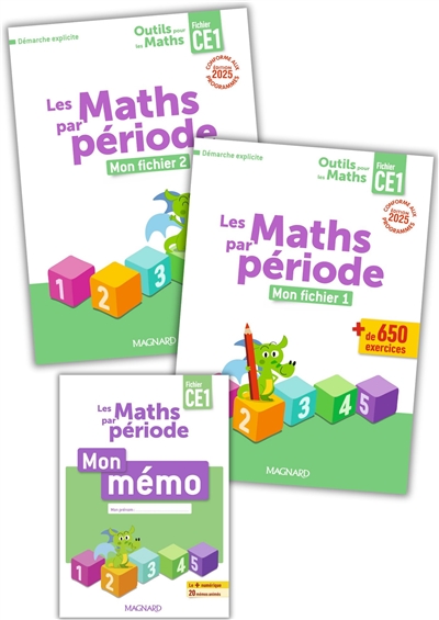 Outils pour les maths par période, CE1 : fichier 1 + fichier 2 + mémo