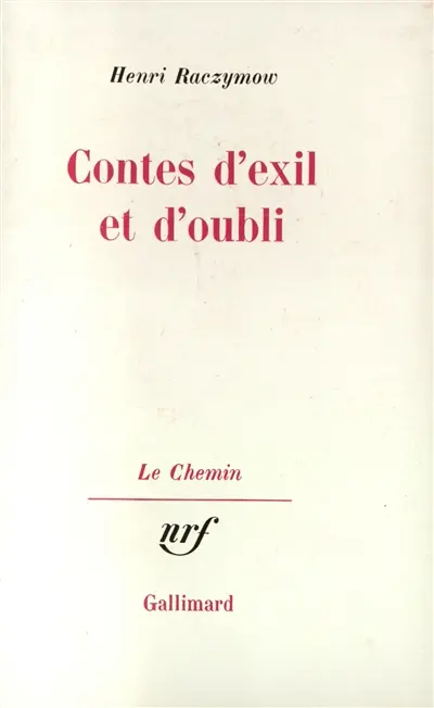 Contes d'exil et d'oubli