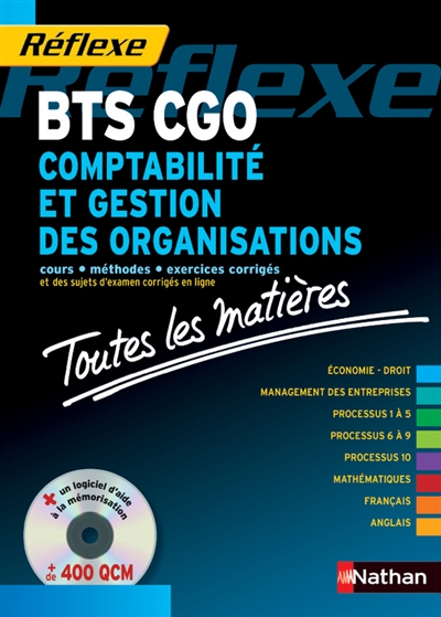 Comptabilité et gestion des organisations : toutes les matières du BTS CGO