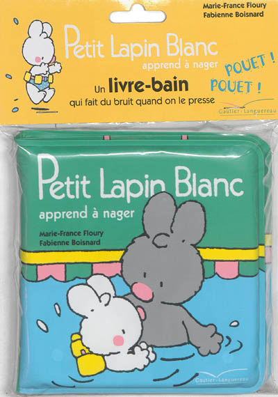 Petit Lapin blanc apprend à nager