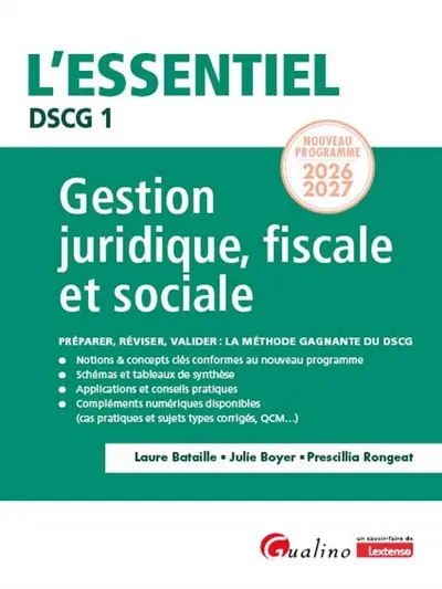 Gestion juridique, fiscale et sociale, DSCG 1