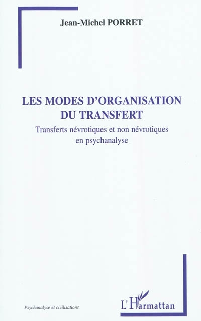 Les modes d'organisation du transfert : transferts névrotiques et non névrotiques en psychanalyse
