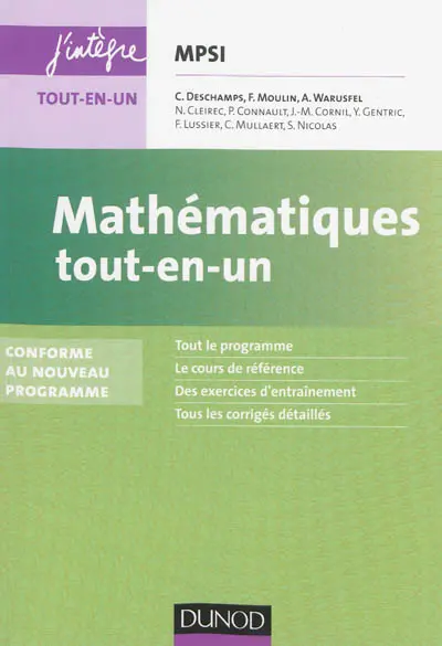 Mathématiques tout-en-un MPSI