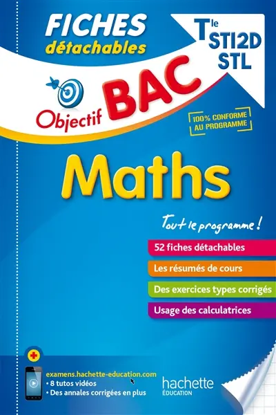 Maths terminale STI2D, STL : 52 fiches détachables
