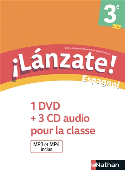 Lanzate ! 3e : A2-A2+ : 1 DVD + 3 CD audio pour la classe