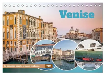 Venise : Un hommage imagé à la magie vénitienne (Calendrier de bureau 2026 DIN A5 vertical), CALVENDO calendrier mensuel : Découvrez chaque mois des photographies artistiques fascinantes qui capturent la beauté intemporelle de Venise.