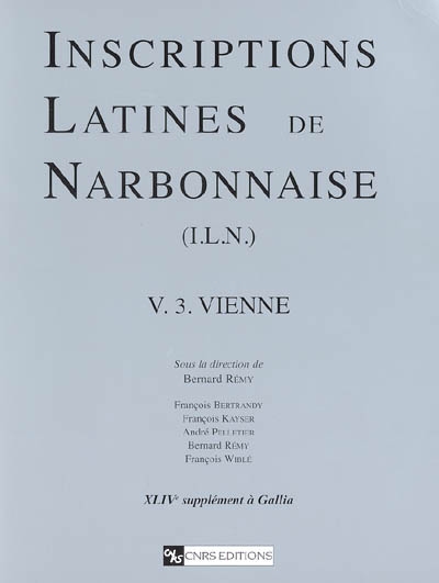 Inscriptions latines de Narbonnaise. Vol. 5-3. Vienne