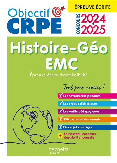Histoire-géo, EMC : épreuve écrite d'admissibilité : concours 2024 et 2025