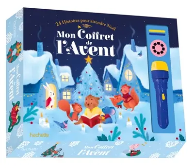 24 histoires pour attendre Noël : mon coffret de l'Avent : coffret avec lampe