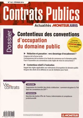 Contrats publics, l'actualité de la commande et des contrats publics, n° 162