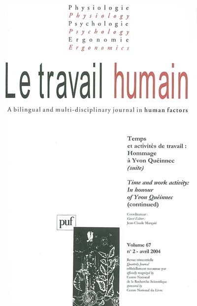 Travail humain (Le), n° 2...