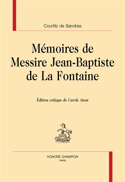 Mémoires de messire Jean-Baptiste de La Fontaine