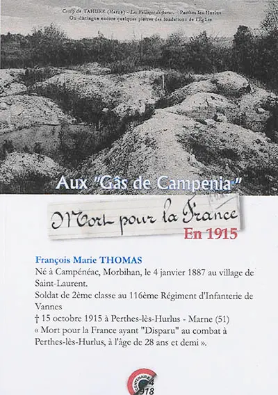 Aux gâs de Campenia. Vol. 34-35. François Marie Thomas : mort pour la France en 1915