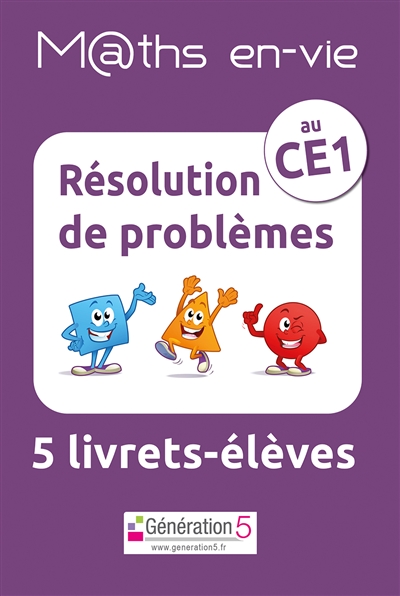 M@ths en-vie, résolution de problèmes au CE1 : 5 livrets-élèves