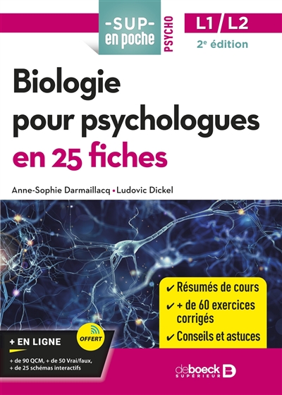 Biologie pour psychologues en 25 fiches